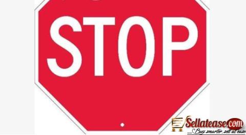 60cm Aluminum Reflective Octagonal Stop Sign by hiphen