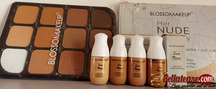 Makeup powder palette and foundation