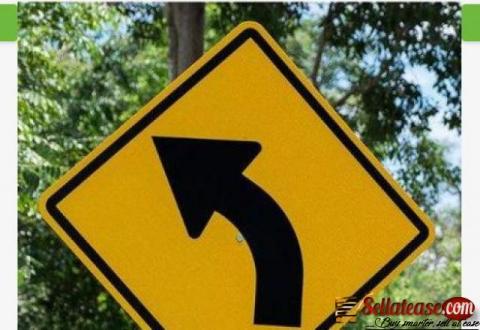 Aluminum Reflective Safety Left Curve Warning Sign By Hiphen Solution Services Ltd