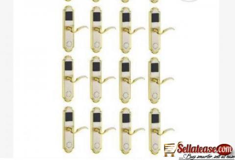 Door Lock With RFID Card Access Control - Golden Edge - 11 Sets