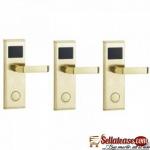 Door Lock With RFID Card Access Control - Gold - 20 Set By Hiphen Solutions Services Ltd
