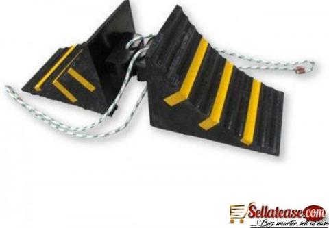Rubber Wheel Chocks - Wheel Stopper for Trucks - 2 Sets By Hiphen Solutions Services