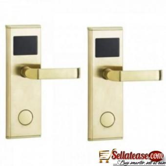Door Lock With RFID Card Access Control - Gold - 2 Set By hiphen