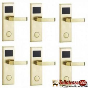 Door Lock With RFID Card Access Control - Gold - 8 Set by hiphen