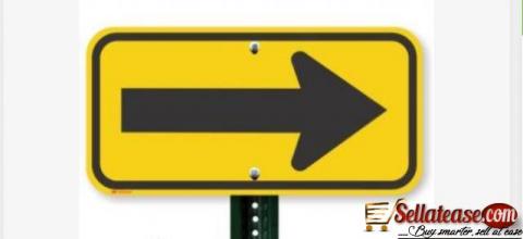Aluminum Reflective Safety Left Curve Warning Sign BY HIPHEN