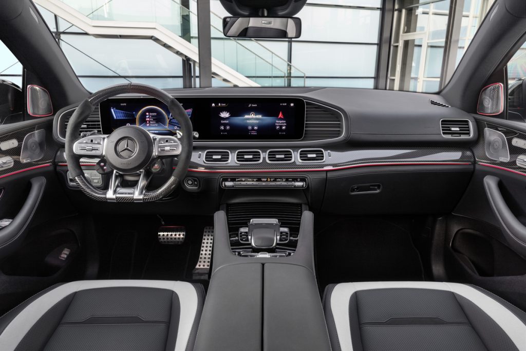 the interior of 2021 Mercedes Benz GLE 63 S 