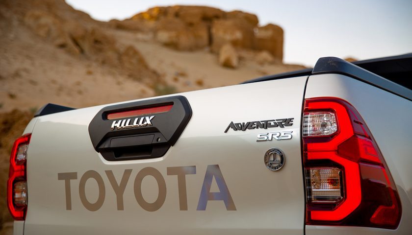 The back view of 2022 Toyota Hilux V6 Adventure in Nigeria