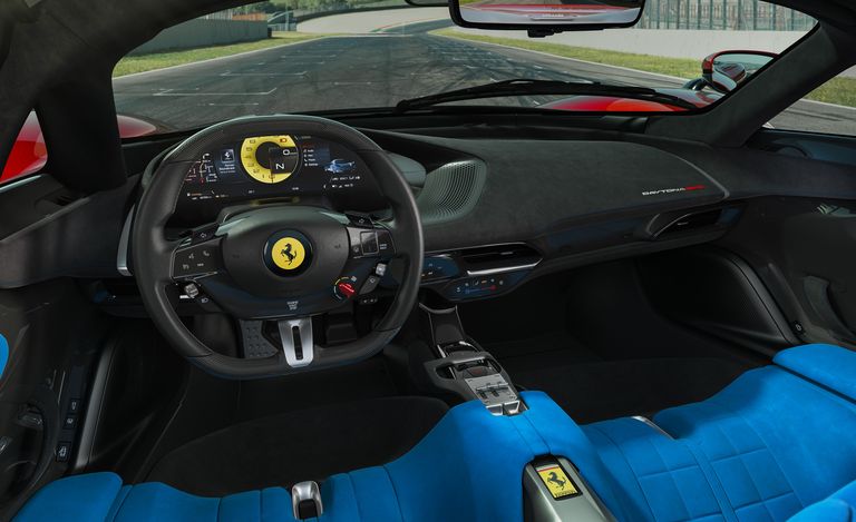 the interior of 2022 Ferrari Daytona SP3