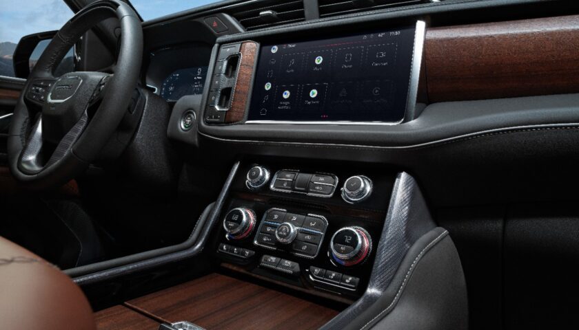 the interior of the2023 GMC Yukon Denali Ultimate in Nigeria