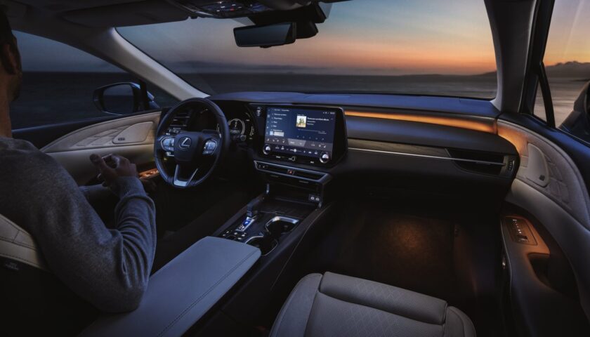 The interior of the 2023 Lexus RX 