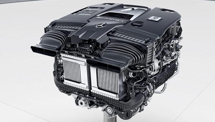 The engine of 2022 Mercedes-AMG G63 in Nigeria