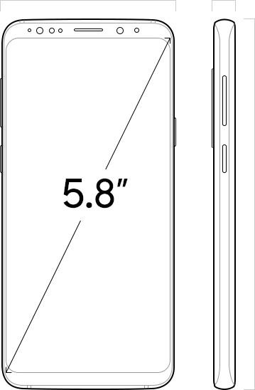 Display of the Samsung Galaxy S9 series