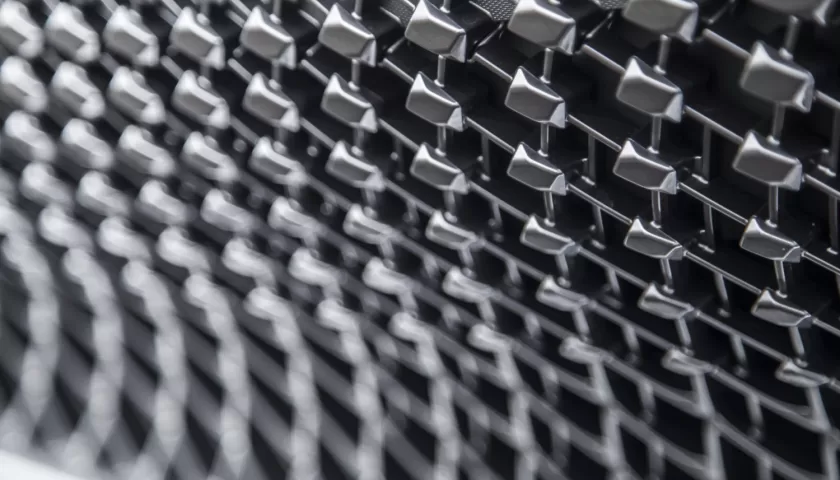 The unique mesh grille in the 2024 Lexus LC 500