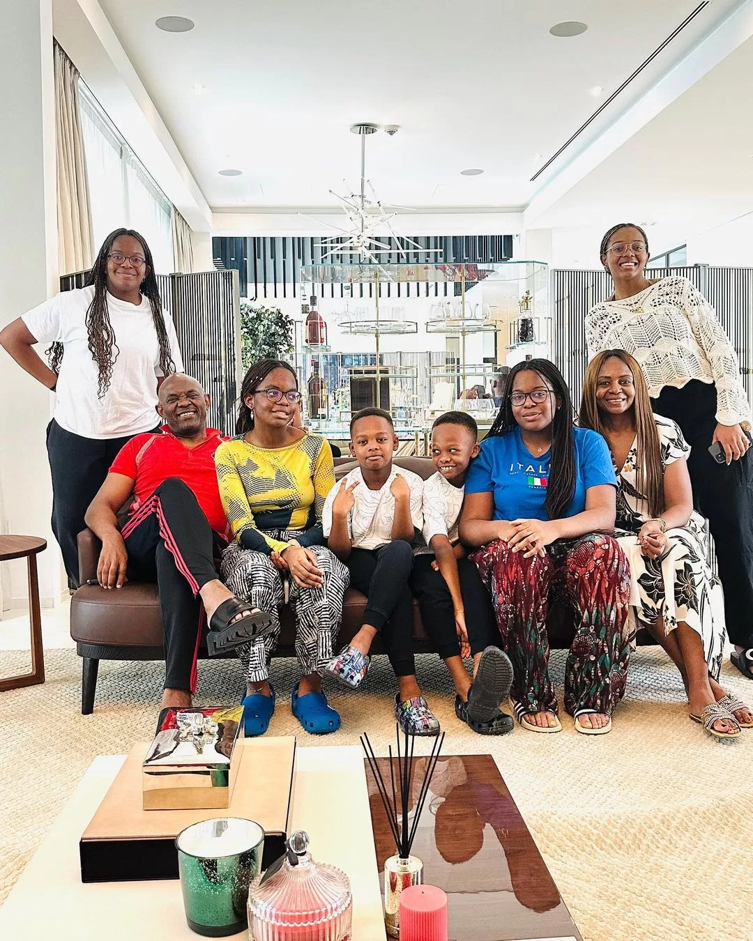 Tony Elumelu and his children