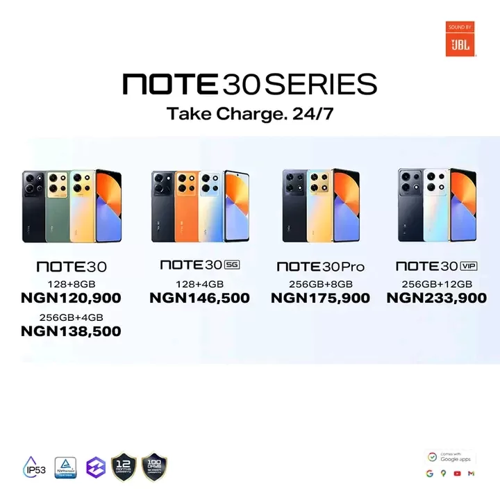 Price of Infinix Note 30 in Nigeria