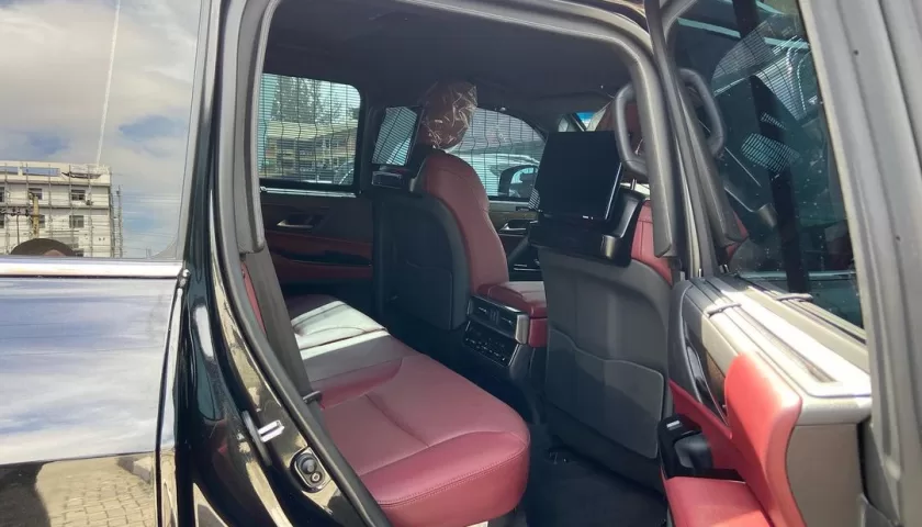 The interior of a bulletproof Lexus LX600