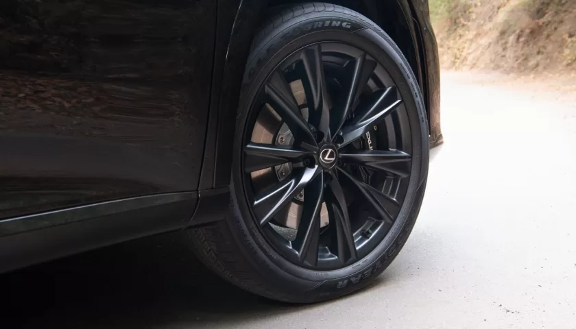 The wheels of the 2024 Lexus RX