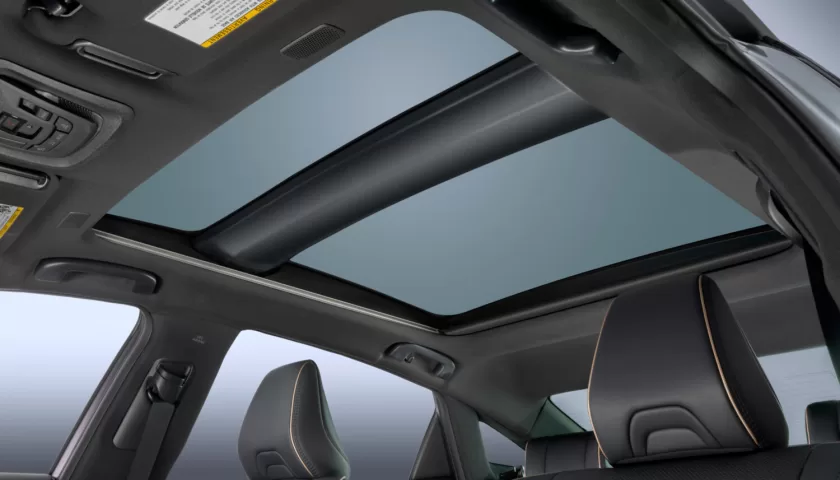 The panoramic roof of the 2024 Toyota Crown