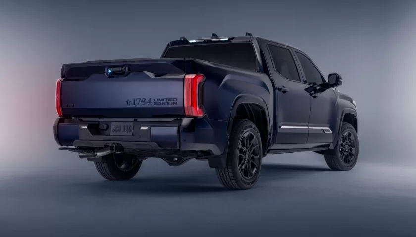 Pictures of the rear end of the 2024 Toyota Tundra 1794 Limited Edition