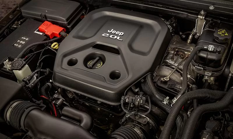 The new 2024 Wrangler 2.0-liter turbocharged I-4 engine