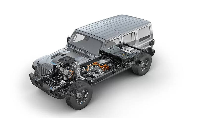 The body on frame chassis of the 2024 Jeep Wrangler 