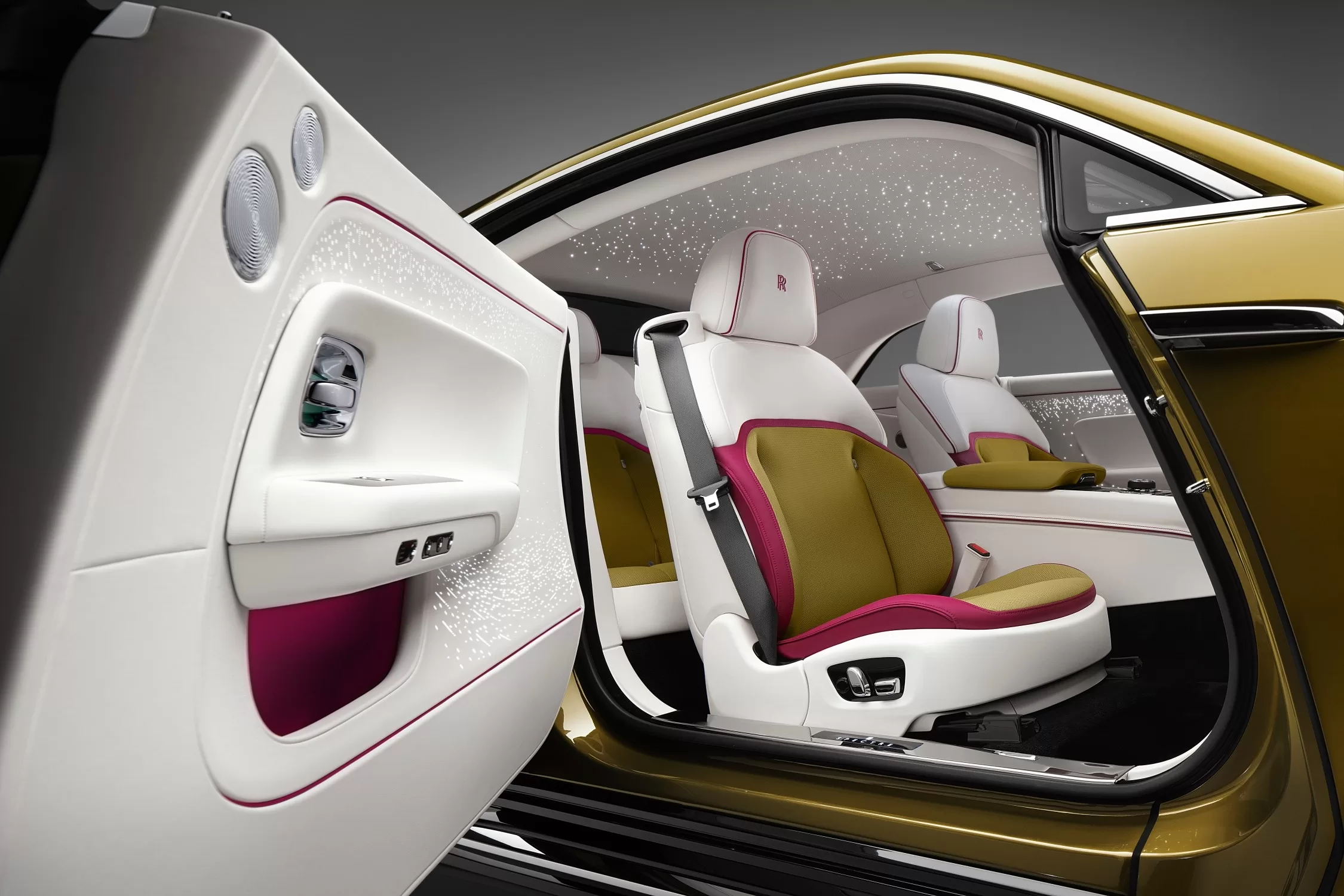 The interior design of Mompha's 2024 Rolls Royce Spectre Electric