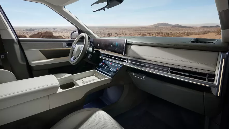 Luxury interior of the 2024 Hyundai Santa Fe