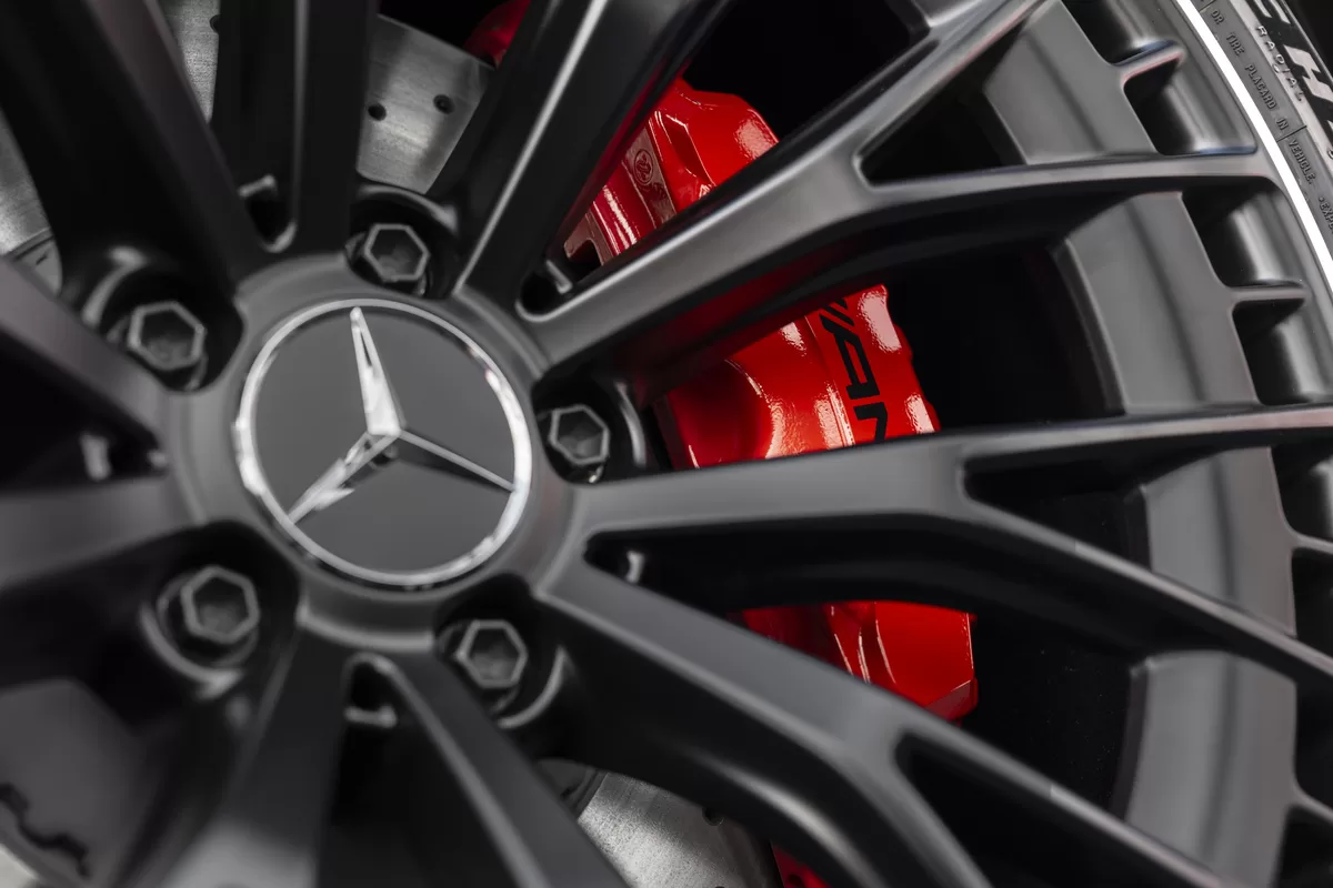 The braking system on the 2024 Mercedes-AMG CLE Coupe