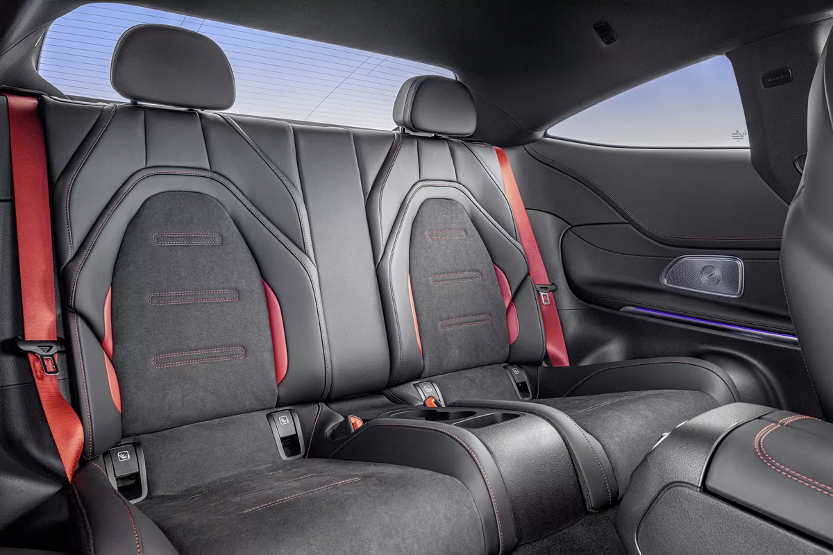 The rear seat design of the 2024 Mercedes-AMG CLE 53 4MATIC+ Coupe