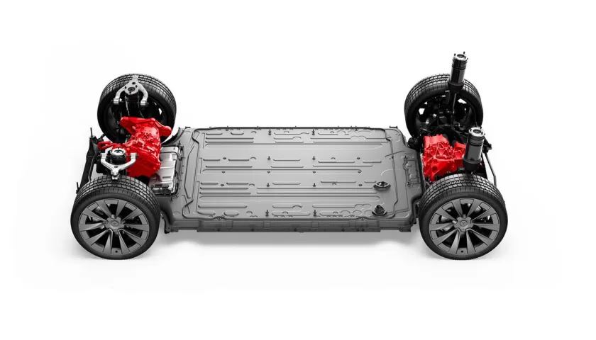 The battery pack on the 2024 Tesla Model X 