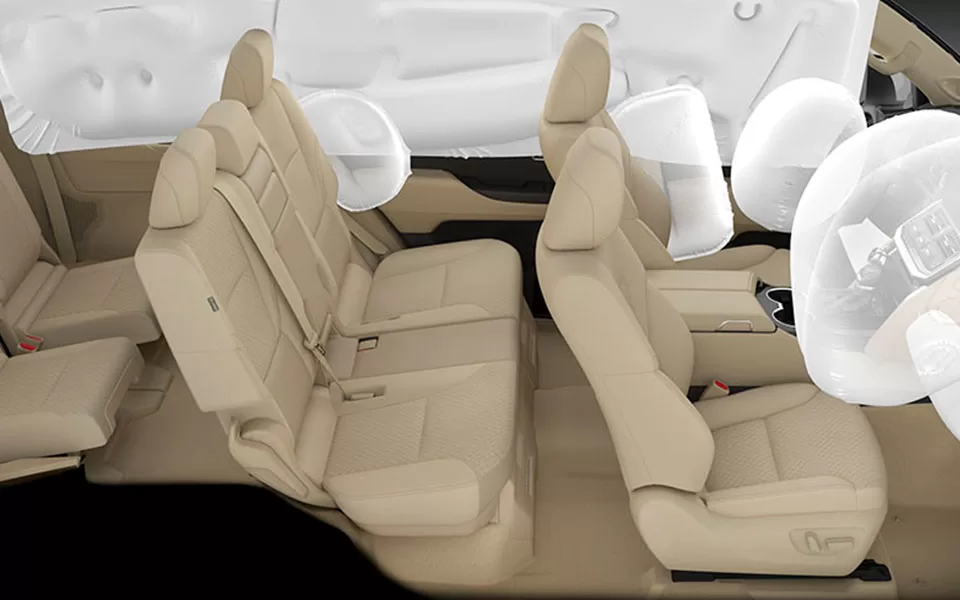 SRS airbags on the 2024 Toyota Land Cruiser are carefully designed to offer improved safety in the cabin.