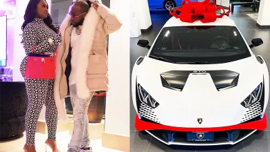 Davido gifts Chioma a new Lamborghini Huracan STO worth over 550M on Valentine's Day