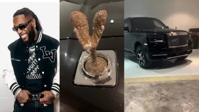 Burna Boy adds a customized Rolls Royce Cullinan worth over 1 Billion Naira to his car collection