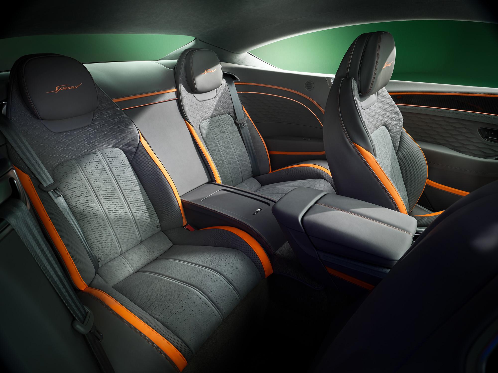 The rear seat design of the new 2025 Bentley Continental