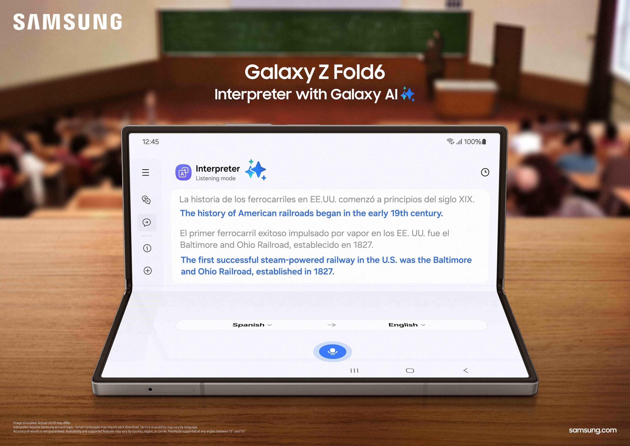 Display of the new Galaxy Fold 6