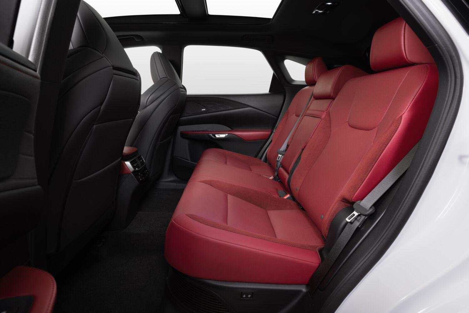 Rear seat design on the 2025 Lexus RX