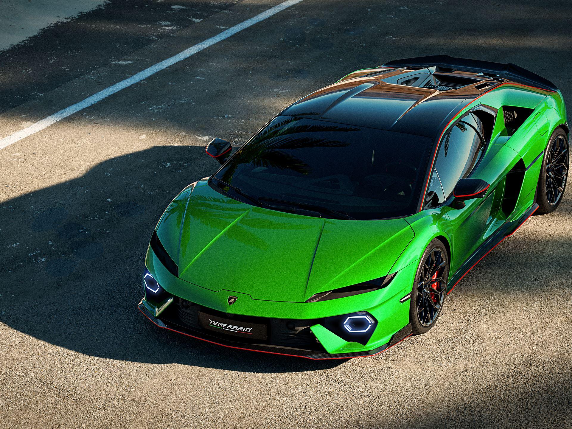 The exterior design of the all-new Lamborghini Temerario hybrid