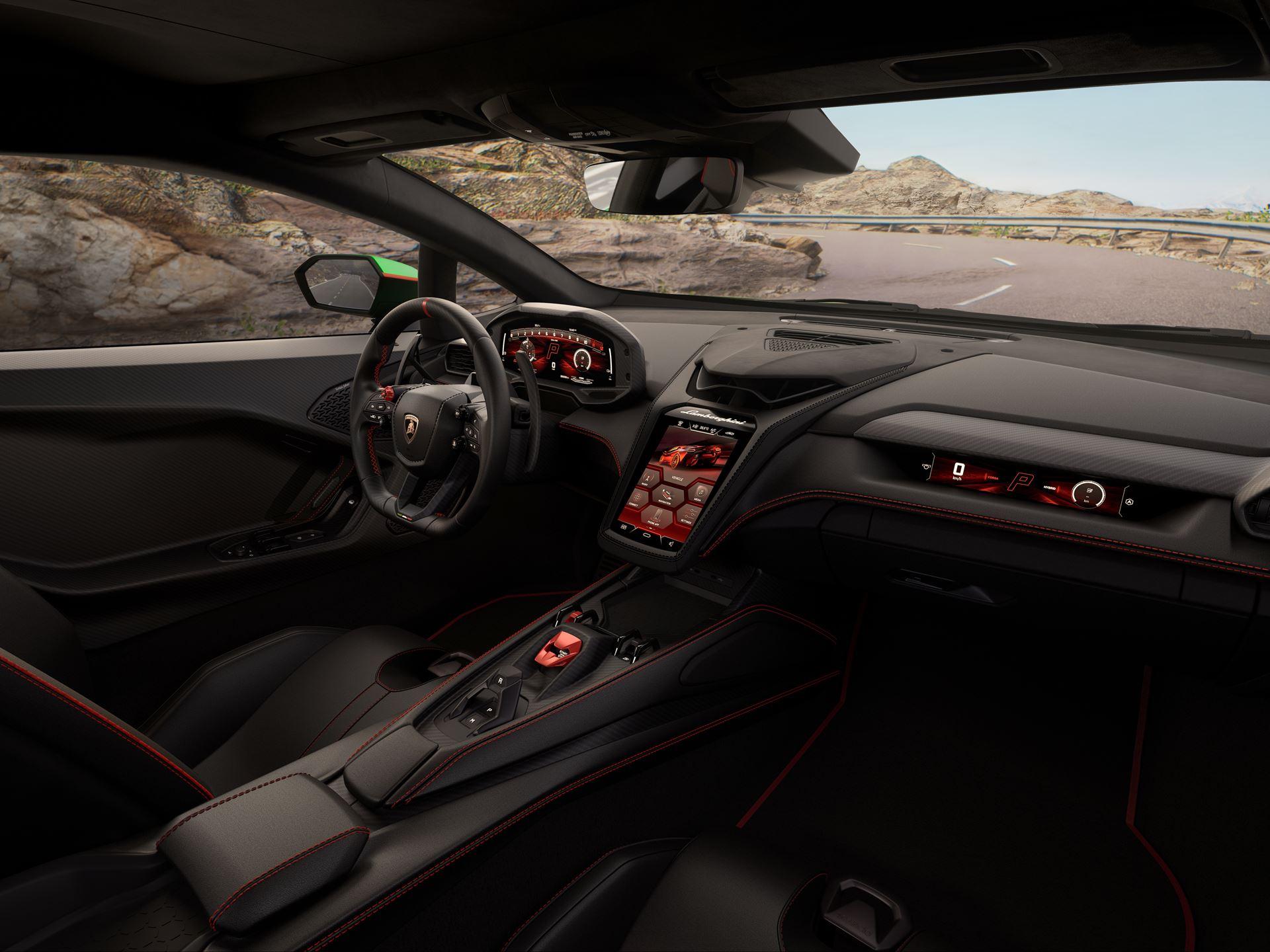 The interior design of the all-new 2025 Lamborghini Temerario