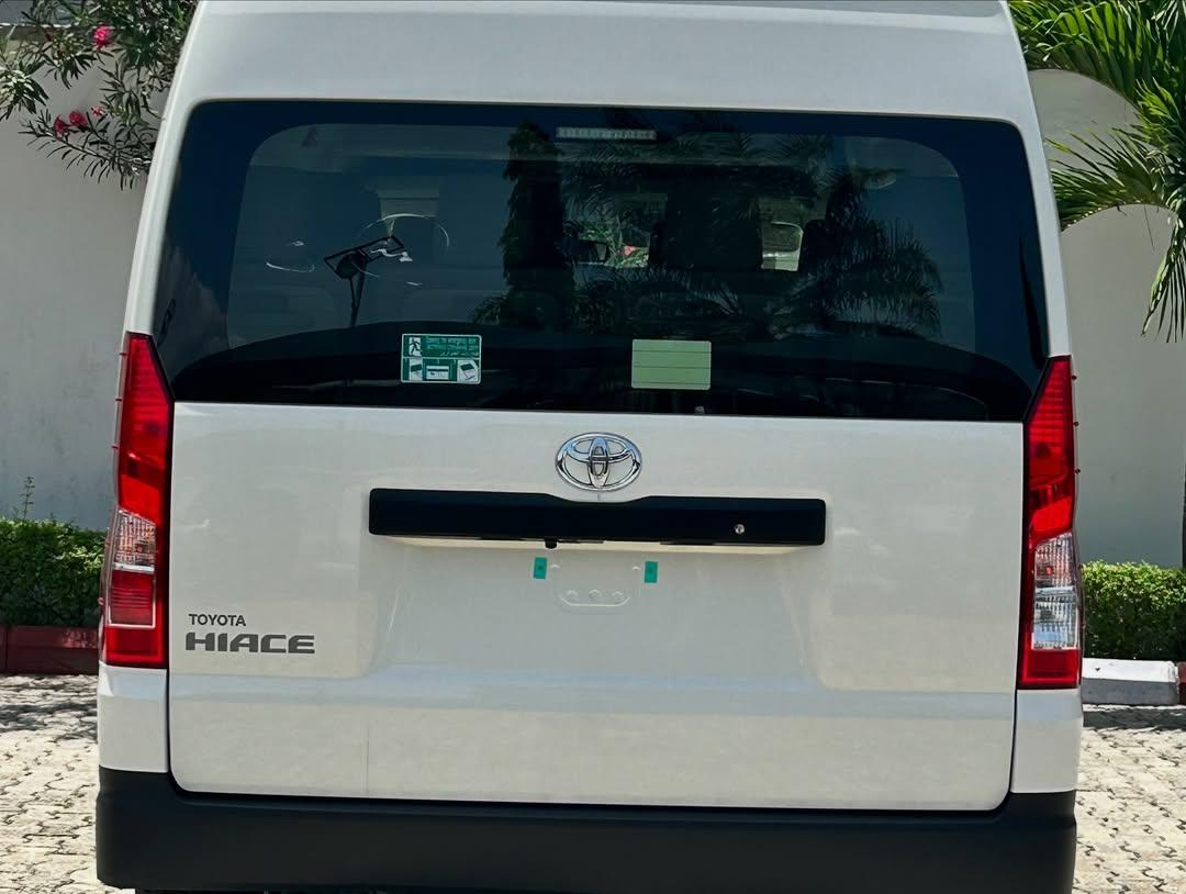 Rear view of the 2025 Toyota Hiace