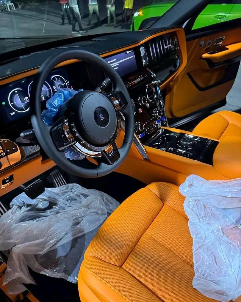 The interior of Victor Osimhen's 2025 Rolls-Royce Cullinan SUV