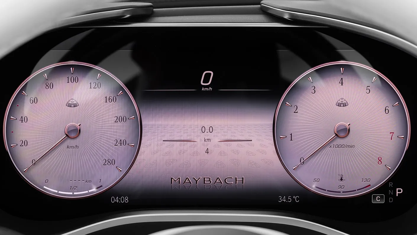 Infotainment systems on Davido’s 2026 Mercedes-Maybach SL 680 convertible