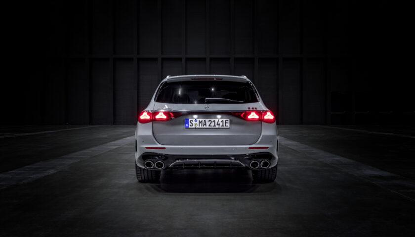 Rear end of the 2026 Mercedes-AMG E 53 Hybrid Wagon