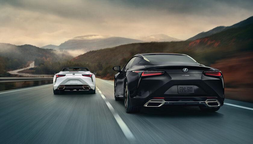 Exterior design of the 2026 Lexus LC 500 Coupe and Convertible