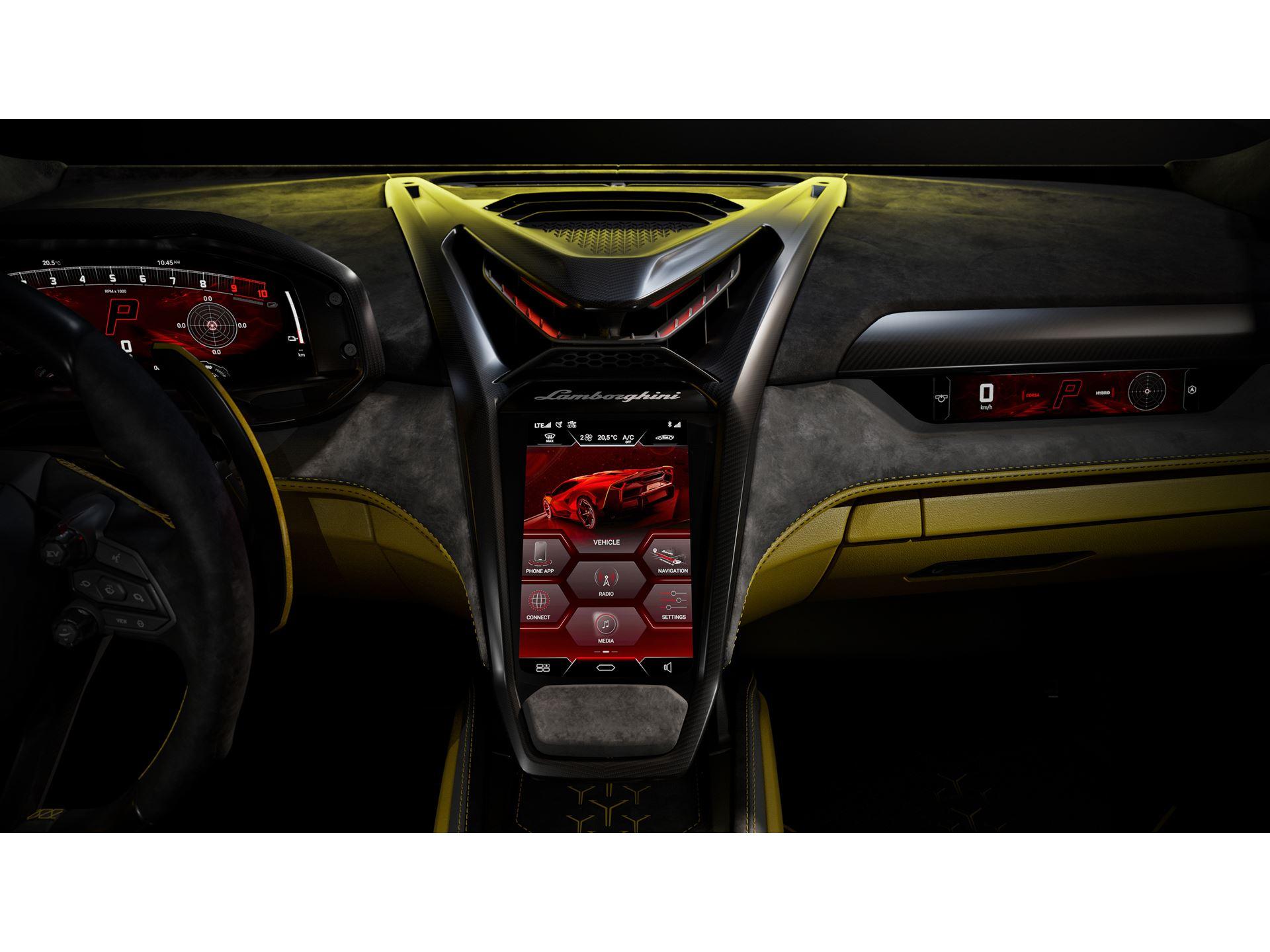 Dashboard of the 2026 Lamborghini Fenomeno