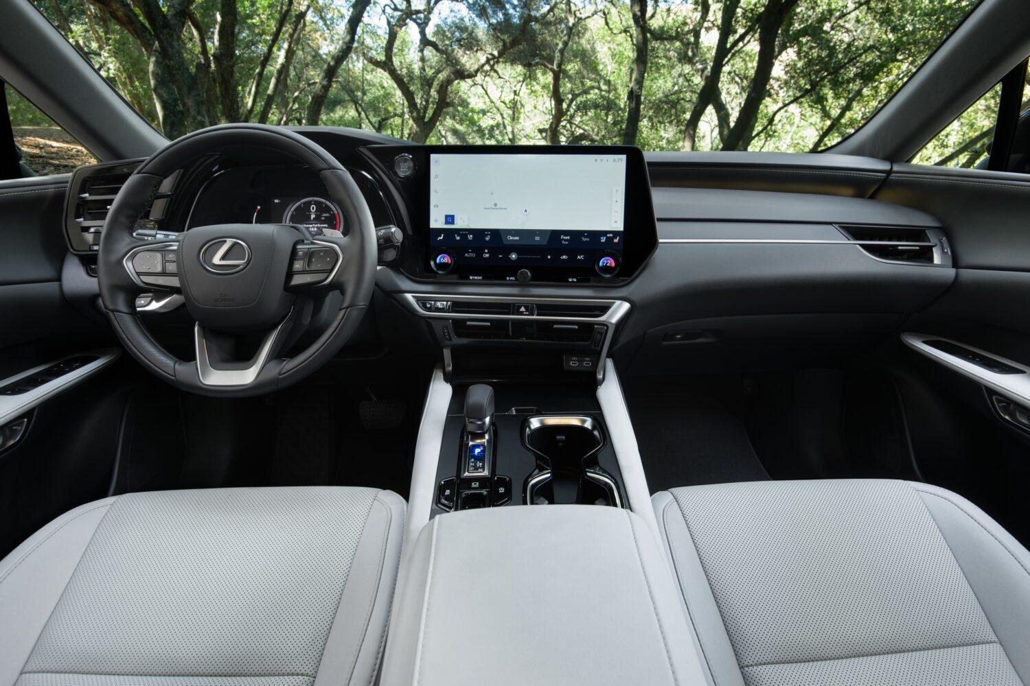 Interior design of the 2026 Lexus RX
