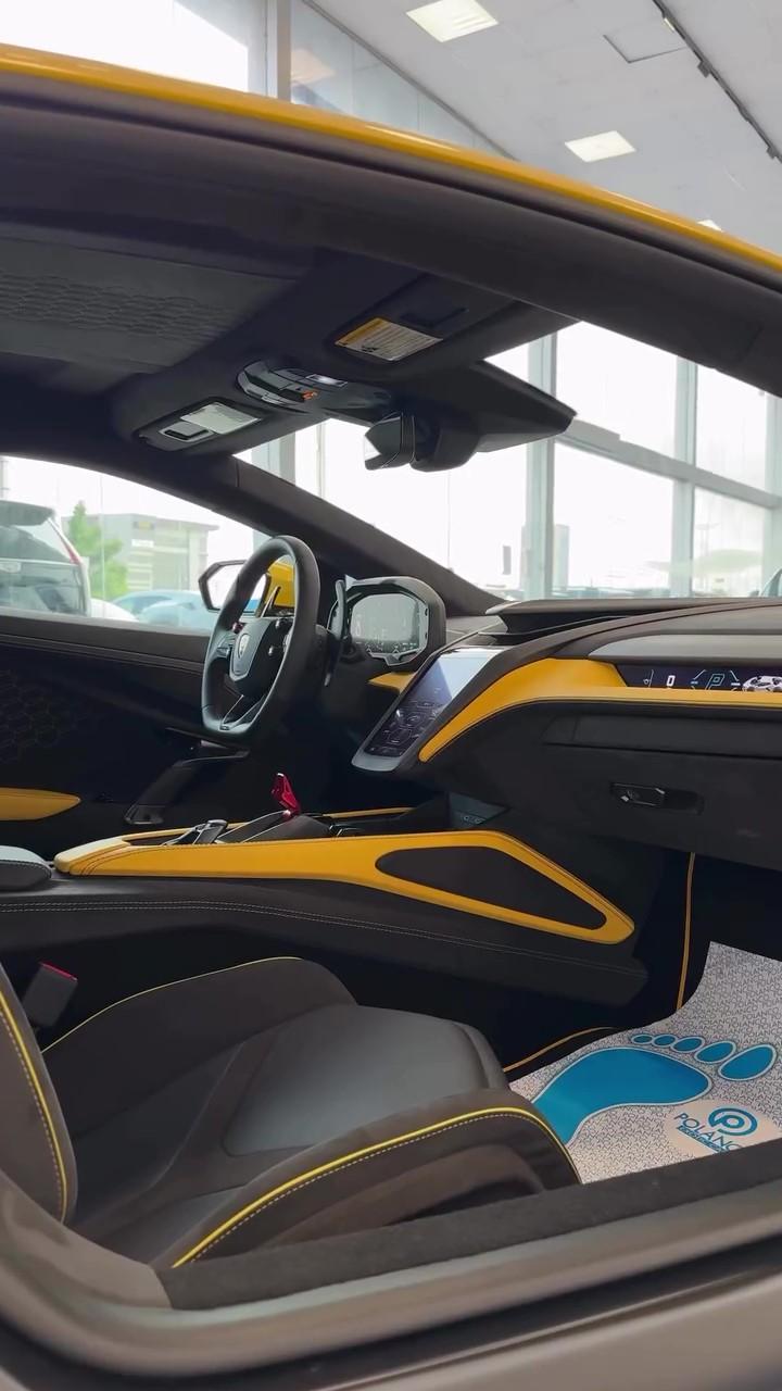 Infotainment system on Burna Boy's Lamborghini Revuelto