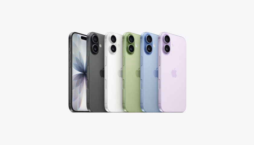 Available color options of the iPhone 17