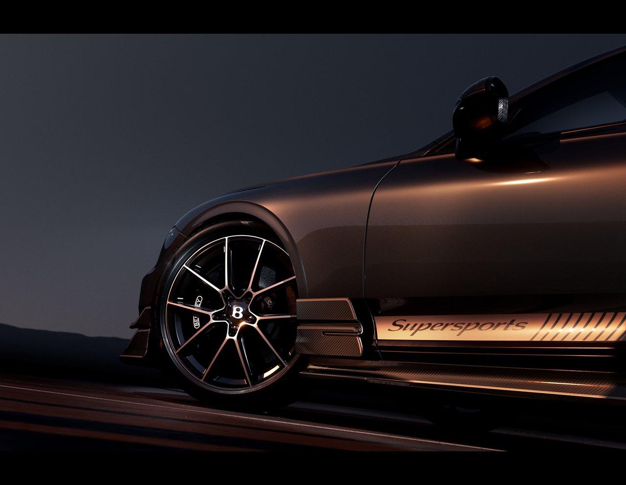 22-inch forged and aluminum alloy wheels on the Bentley Supersport