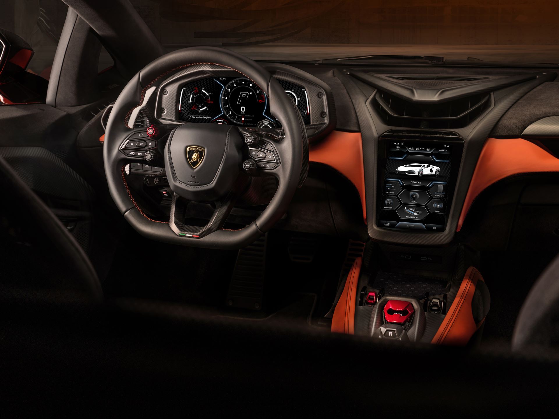 The interior design of the 2026 Lamborghini Revuelto