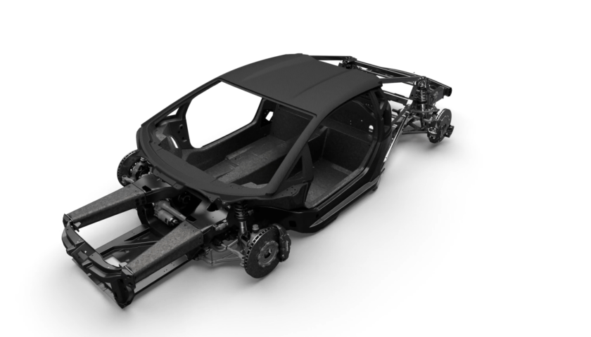 The chassis of the Lamborghini Revuelto